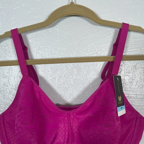 Wacoal Women 38C Pink Visual Effects Minimizer Bra Underwire Unpadded Lace - Picture 3 of 8